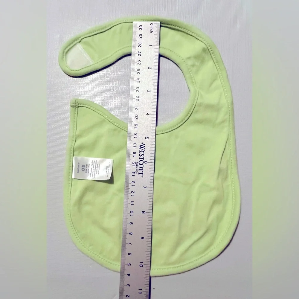 Carter's Green Baby Bib With Soft Furry Bear Says I Love U